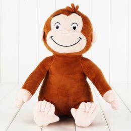Pluche poppen 1 stks 30 cm nieuwsgierige George Monkey Plush Gevulde speelgoedpop kinderen geschenken 230302