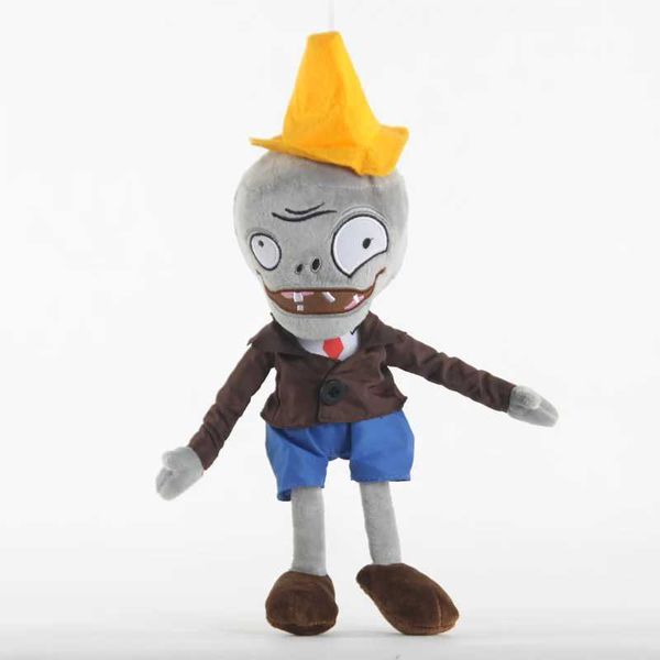 Pouilles en peluche 1pcs 30cm Zombies Polon de peluche PVZ Zombies CONEHEAD ZOMBIE Soft Flux Plux Toy Doll Gifts For Children Kids T240422