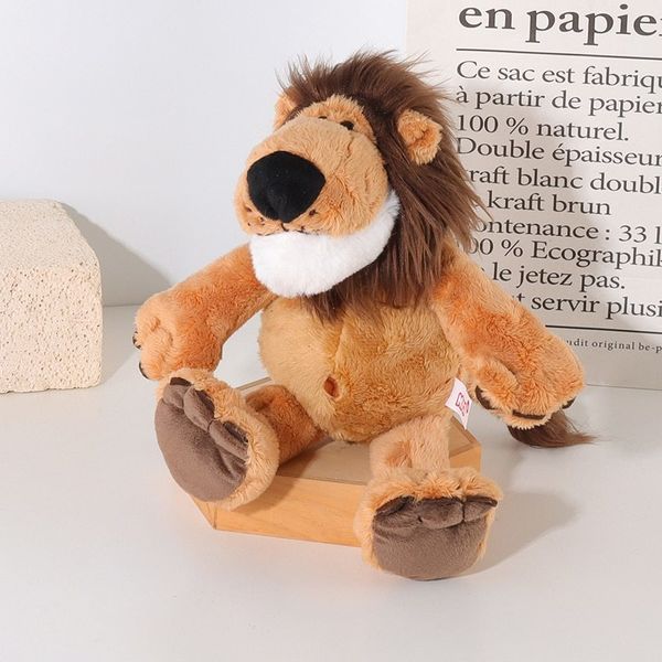 Muñecos de peluche, 1 Uds., lindo León de peluche, bosque, Animal, León de peluche, chico, juguete para niños, muñeco de León de tacto suave, juguete 230626