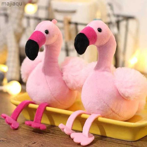 Porte-clés en peluche oiseau flamant rose, 1 pièce, Animal en peluche, faune, à collectionner, jouet doux, cadeau d'anniversaire pour fille