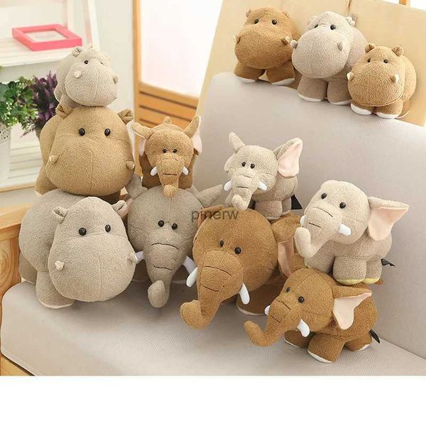 Muñecos de peluche de 20/25/35CM para niños, hipopótamo gordito, elefante de peluche, peluches suaves, muñeco de peluche Kawaii, decoración de habitación, regalo de cumpleaños