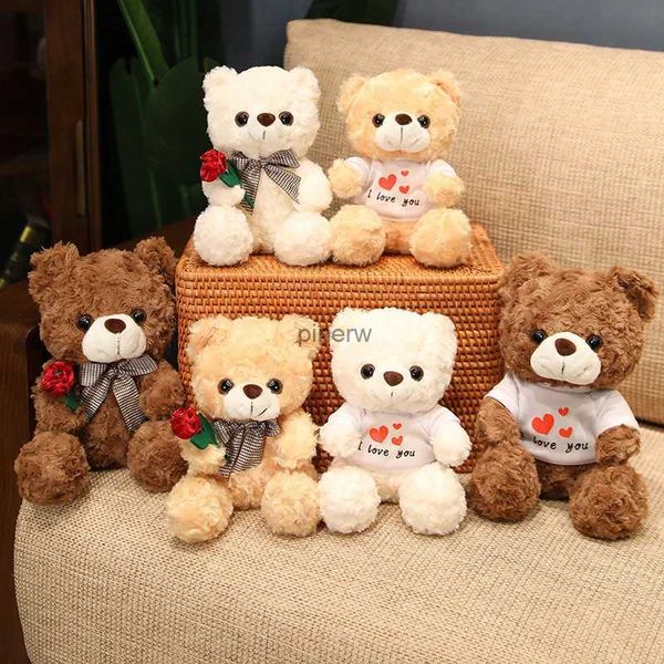 Poupées en peluche 20/25 cm, ours en peluche rose mignon, jouet en peluche doux, oreiller, cadeau d'anniversaire, de Saint-Valentin, pour filles, garçons, enfants, copines