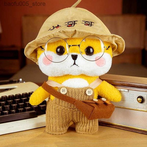 Poupées en peluche 2022 30 cm dessin animé tigre jouets en peluche doux peluches tigres poupées avec des vêtements Kawaii mignon animal en peluche poupée cadeaux d'anniversaire pour les enfants Q230913