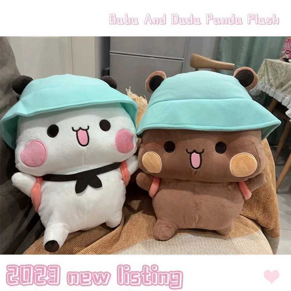 Poux en peluche 2023 bubu et dudu panda en peluche mignon dessin animé panda ours kawaii poupée en peluche oreiller doux