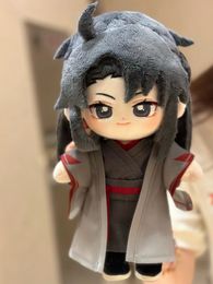 Pluche poppen 20 cm anime mo dao zu shi wei wuxian yiling laozu figuur poppen speelgoed kleding kostuum cosplay mdzs schattige decoratie collec cadeaus 230814