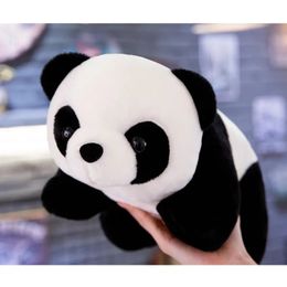 Pluche poppen 20 cm schattige liggende pandapop National Treasure Zoo knuffel 230928