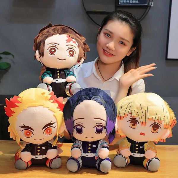 Poupées en peluche 20 cm Japon Anime Demon Slayer Doll Kimetsu No Yaiba Kamado Tanjirou Nezuko Zenitsu Kyoujurou Figurine en peluche enfants jouet cadeau