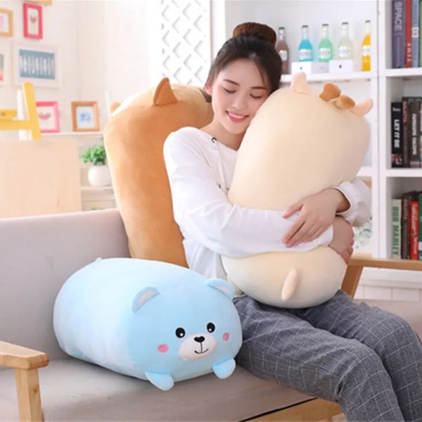 Poupées en peluche 20 cm Kawaii Animal Dinosaure Cochon Chat Ours Jouet Doux Panda Hamster Éléphant Cerf Poupée En Peluche Bébé Oreiller Cadeau D'anniversaire 231013