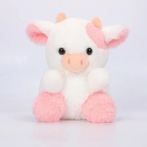 Poupées en peluche 20 cm Kawaii Belle fraise vache jouets mignon dessin animé rose peluche bétail doux cadeau pour enfants chambre Dector 231122