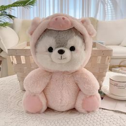 Bambole di peluche 20 cm Kawaii Cane Anime Cosplay Dinosauro Maiale Kaola Husky Bambola Giocattolo Farcito Morbido Animale Creativo Cuscino Giocattoli per Bambini 231012