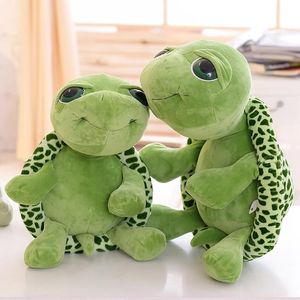 Pluche Poppen 20 CM Kawaii Speelgoed Leuke Baby Super Groene Grote Ogen Gevulde Schildpad Dier Gift Kinderen Speelgoed 230802