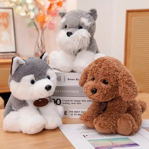 Poupées en peluche 20cm, Simulation réaliste de chien Husky, jouet en peluche pour enfants, cadeau de noël 231007