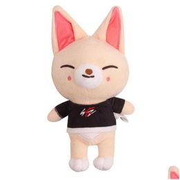 Pluche poppen 20 cm Skzoo speelgoed verdwaalde kinderen cartoon knuffel knuffels pop Wolf Chan Leebit Fox.Ny Jiniret Puppym Fans Gift 210825 Dr Dhmts