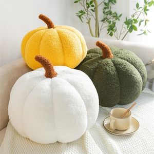 Plush -poppen 20 cm gevulde pompoen dobbelspeelgoed kleurrijke realistische fruit- en groentepop halloween feestdecoraties kinderen geschenken 221109