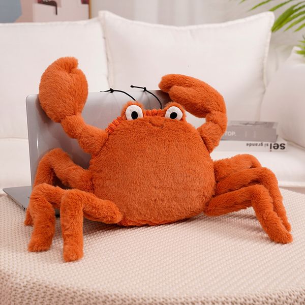 Poupées en peluche 2260 cm poupée drôle simulation intéressante mer Anime homard rouge crabe en peluche cheveux courts en peluche jouet cadeaux d'anniversaire pour les enfants 230303