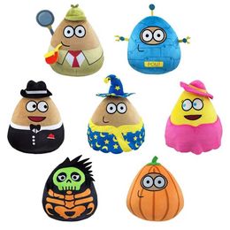 Plush -poppen 22 cm/8.6in Pou plush cartoon en speelgoed kawaii knuffel dier pop hot game cijfer geschenken voor fans t240506