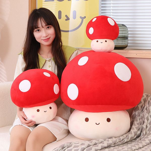 Poupées en peluche 233060CM Kawaii champignon Simulation plante oreiller beaux jouets pour la décoration intérieure coussin de couchage en peluche doux 230603