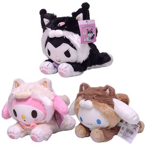 Muñecos de peluche 23 cm Animales de peluche de dibujos animados Kuromi My Melody Cinnamoroll Peluche de juguete Anime Kawaii Lindo Suave Peluche Apaciguar Niñas Muñeca Juguetes Regalos 230227