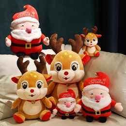 Poupées en peluche 23CM belle Noël père Noël Elk bonhomme de neige jouets en peluche Festival poupée cadeaux pour enfants enfants filles décor 231027