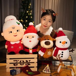 Pluche poppen 23 cm mooie kerstman eland sneeuwman speelgoed gevulde dieren pop kerstcadeaus voor kinderen kinderen thuisdecoratie 230203