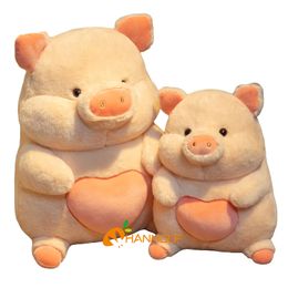 Poupées en peluche 25/35/45 cm peau rose cochon poupée en peluche assis beau cochon en peluche dire amour saint valentin enfants présents 230302