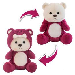 Pluche poppen 25-65 cm Kawaii Teddy Tales speelgoed knuffel beer met doek schattige zachte pop slaapkussen meisje kamer decor kindercadeaus 231030