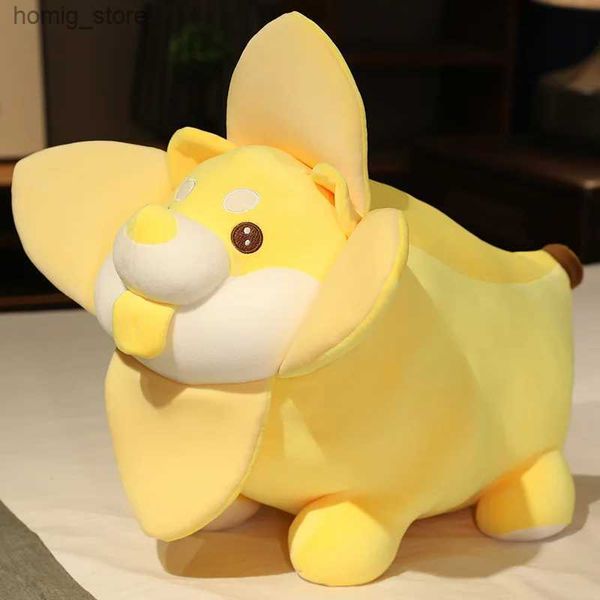 Poux en peluche 25 cm banane shiba inu chien mignon fruit fée anime jouet pelucheux pelucheux doux soft kawaii oreiller bébé toys toys y240415
