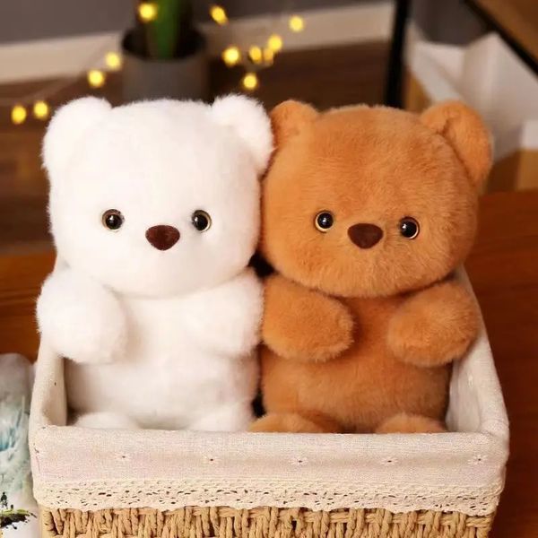 Poupées en peluche 25 cm Kawaii Petit Ours Poupée Jouets Mignons Animaux En Peluche Doux Bébé Apaisant Oreillers De Couchage Cadeaux pour Enfants Filles 231012