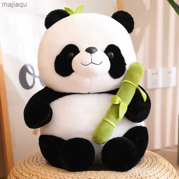 Muñecos de peluche de 25cm para niños, Panda Kawaii con bambú, muñecos favoritos internacionales, regalos de cumpleaños y Navidad