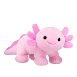 Plush -poppen 25 cm roze axolotl pluche speelgoed zacht knuffels cartoon plushie axolotl poppen kinderen volwassenen gamer cadeau home decoratie 230412