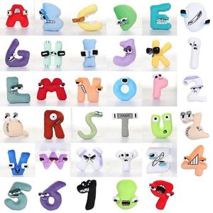 Poupées en peluche 26 nouveaux jouets en peluche de la tradition alphabet remplie d'animaux en peluche poupées enfants cadeaux de Noël 26 lettres J0410