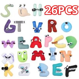 Poupées en peluche 26 PCS Alphabet Lore Lettre En Peluche Légende En Peluche Jouet Bébé Enlightenment Lettre En Peluche Animal Poupée Enfants Alphabet Éducatif 230523