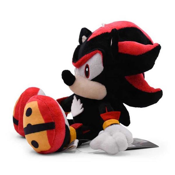 Muñecas de peluche 27 cm Cartoon Sonic the Hedgehog Plush Doll Anime Peripherals Kid Toys Plush Molls Juguetes colgantes Regalos de cumpleaños T240422