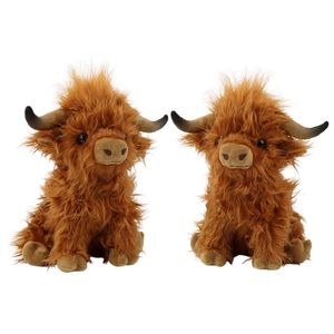 Poupées en peluche 27 cm Simulation Vache Highland Peluche Jouet Doux Animal En Peluche Jouet Réaliste Vache Highland Kawaii Enfants Cadeau Jouet Filles Cadeau D'anniversaire 230525