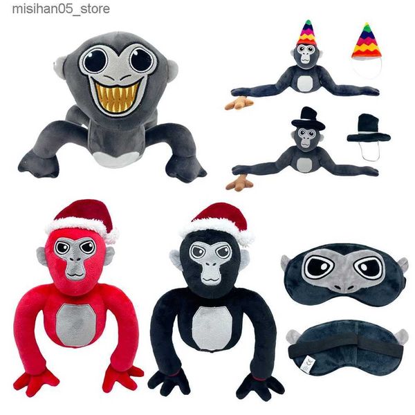 Poupées en peluche 28CM Gorilla Label Singe en peluche jouet mignon dessin animé animal remplissage peluche anniversaire cadeau de Noël pour enfants Q240322