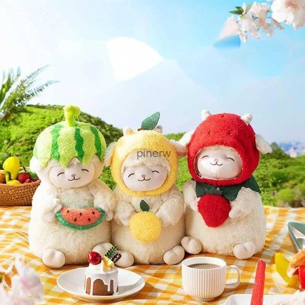 Poupées en peluche 28 cm mouton en peluche jouet manger melon mouton en peluche jouet pastèque fraise citron peluche peluche pour enfant cadeaux de noël