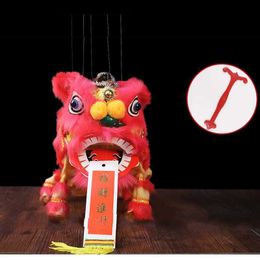 Pluche poppen 28CM Traditionele Chinese knuffel Marionet Leeuwendans Puppet Aangepaste prestatieproject Creatief nieuw cadeauspeelgoed Q240322