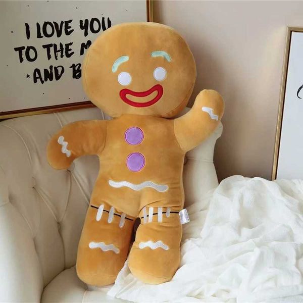 Poux en peluche 30/50 / 60 cm FUN et mignon Gingerbread Mens Christmas Oreiller Super Soft Shrek Toy Toy Doll Birthday Gift Cadea Sofa Oreiller Home Decoration J240410