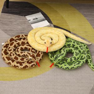 Poupées en peluche 300 cm Simulation serpents en peluche jouet géant Boa Cobra long animal en peluche serpent peluche drôle amis délicats enfants garçons cadeau 230927