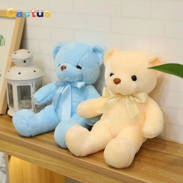 Poupées en peluche 30CM ours coloré animaux jouets poupée doux ours en peluche pour filles mariage bébé douche jouet cadeau d'anniversaire enfant enfants 231030