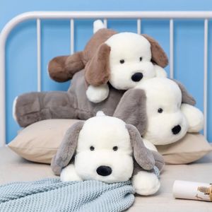 Poupées en peluche 30cm coupé couché chien jouets oreiller peluche animal confort doux enfants cadeau d'anniversaire dessin animé anime jouet noël 231013