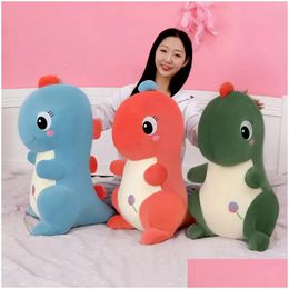 Poupées en peluche 30 cm mignon doux en coton petit dinosaure poupées en peluche dessin animé softcute grands yeux poupée pour enfants oreillers ou jouets cadeaux St Dh6Nf