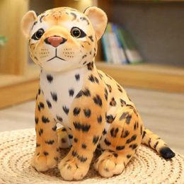 Poux en peluche 30 cm Animaux en peluche mous Tiger Toys Picheter Pillow Animal Lion Kawaii Doll Cotton Girl Leopard Toys for Children Home Decor H240521 987H