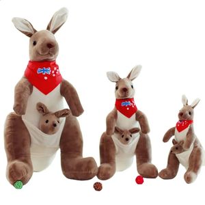 Poupées en peluche 32CM, kangourou australien, jouet chiffon, cadeau d'anniversaire pour enfants, décoration de voiture de dessin animé de mariage, 231109
