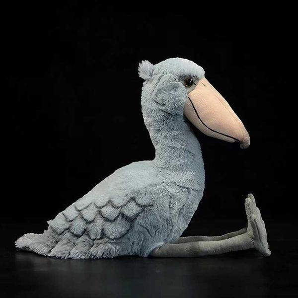 Poupées en peluche 32 cm goujons de chaussures de haute réalité remplis de jouets d'animaux doux baleine tête de poisson stockage oiseau en peluche poupée cadeau d'anniversaire Q240322