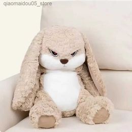 Pluche poppen 35/45 cm Angry Rabbit Bunny Groot formaat knuffel Schattige dieren knuffelpop Kawaii Zacht gevulde poppen Kamerdecoratie Verjaardagscadeaus Q240227