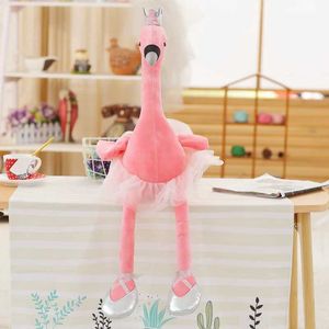 Plush -poppen 35/50/80/110cm Leuke simulatie Swan Flamingo Plush Toy Gevulde Wildlife Bird Animals Soft Doll Girls Kinderliefhebbers Kinderen Geschenken H240521 4P0W