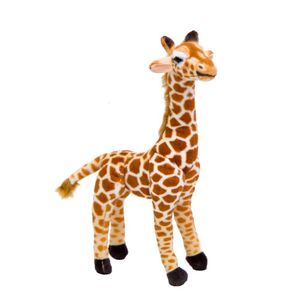 Poupées en peluche 35-55cm vraie vie en peluche girafe en peluche doux réaliste Aanimals doux poupée enfants décor à la maison cadeau d'anniversaire pour les enfants 230802