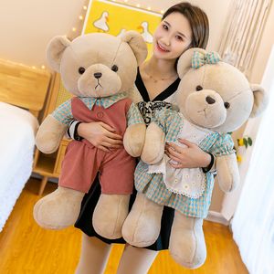 Plush -poppen 35 80 cm Kawaii Teddy Bear Toys Doll Cute Soft Stuffed Animal Dim Rok Shirt Decoratieve kinderen Meisje verjaardag Kerstcadeau 230106