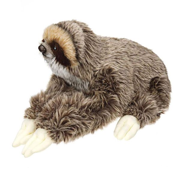 Poupées en peluche 35CM mignon réaliste trois doigts paresseux en peluche Animal en peluche doux en peluche paresseux créatures enfants enfants cadeaux d'anniversaire poupée en peluche 230525